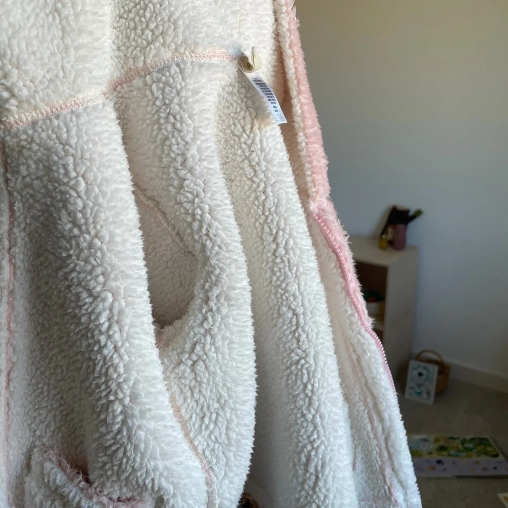 Tucker + Tate Reversible Shearling Hoodie Jacket Baby Girl 24 month Pink/White